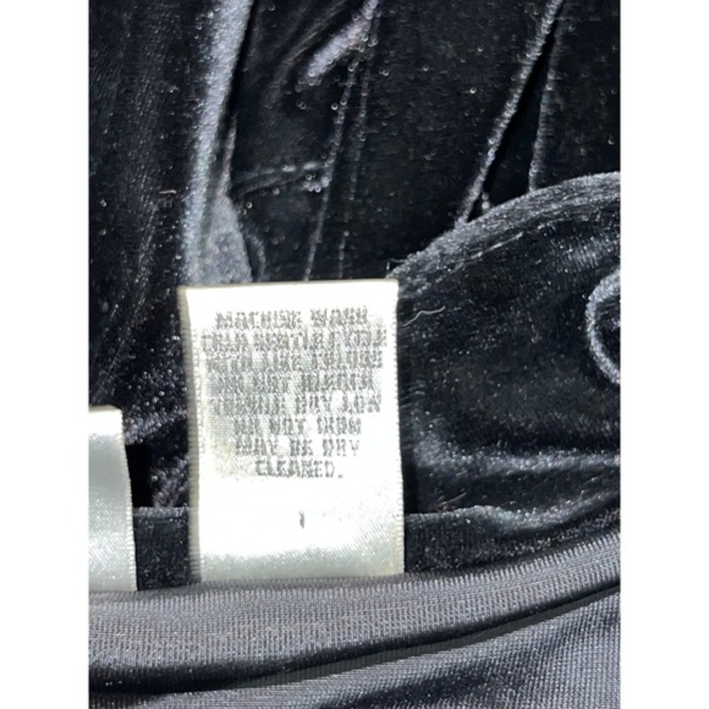 Chico's Black Velvet Hook Closure Long Sleeve Peplum Jacket Cardigan Size XL (3) - Picture 8 of 8